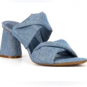 Gianni Bini Denim Block Heel/Mules Sandals Women's Size 9M